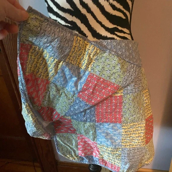Vineyard Vines patchwork faux wrap skirt size 4 - Picture 2 of 4